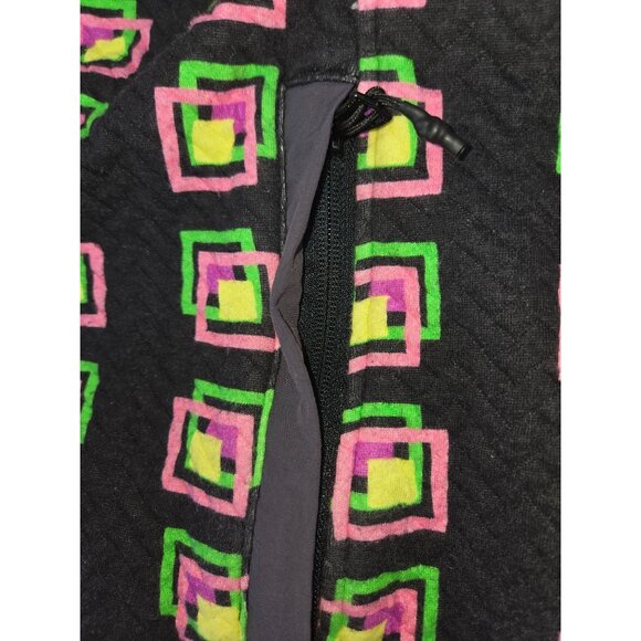 Chubbies Mens Medium Quarter-Zip Pullover Jacket Geometric Print Black - Picture 7 of 8